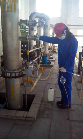 寧夏華御質量監測部配合做好電解槽的全分析工作