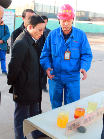 何健調研我公司環保工作